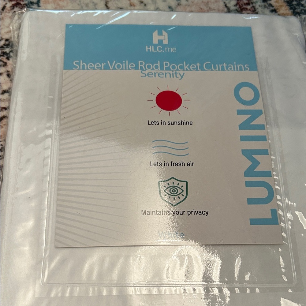 White Sheer Voile Rod Pocket Curtains